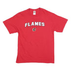 BULLETIN Mens Red Calgary Flames Graphic T-Shirt M Short Sleeve Crew Neck Casual