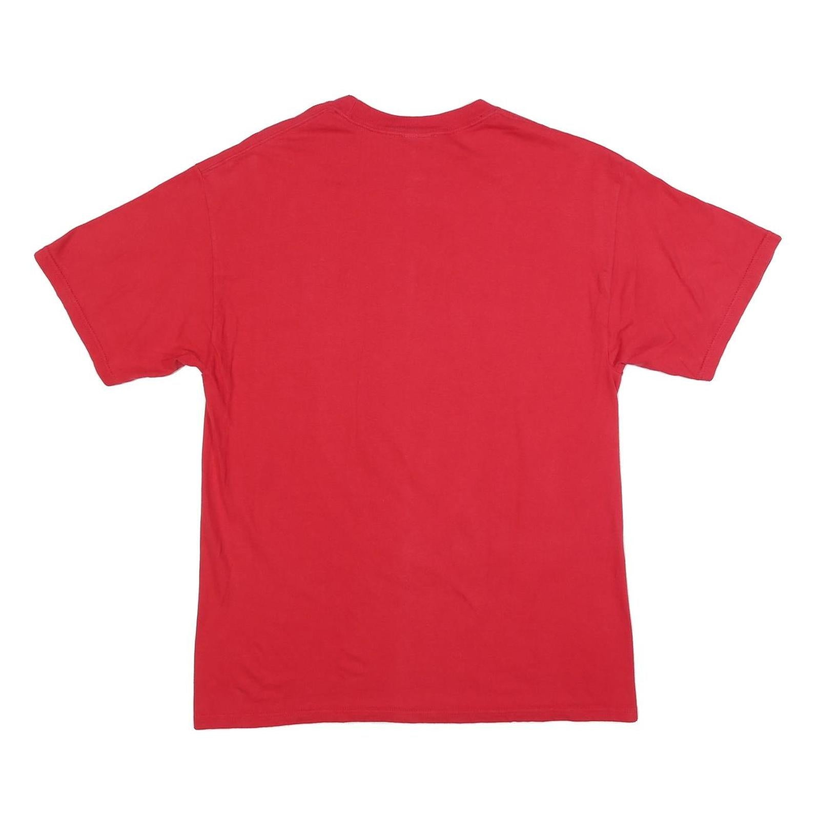 BULLETIN Mens Red Calgary Flames Graphic T-Shirt M Short Sleeve Crew Neck Casual