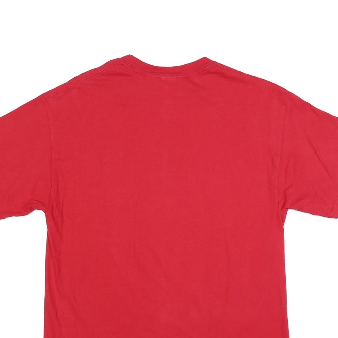 BULLETIN Mens Red Calgary Flames Graphic T-Shirt M Short Sleeve Crew Neck Casual