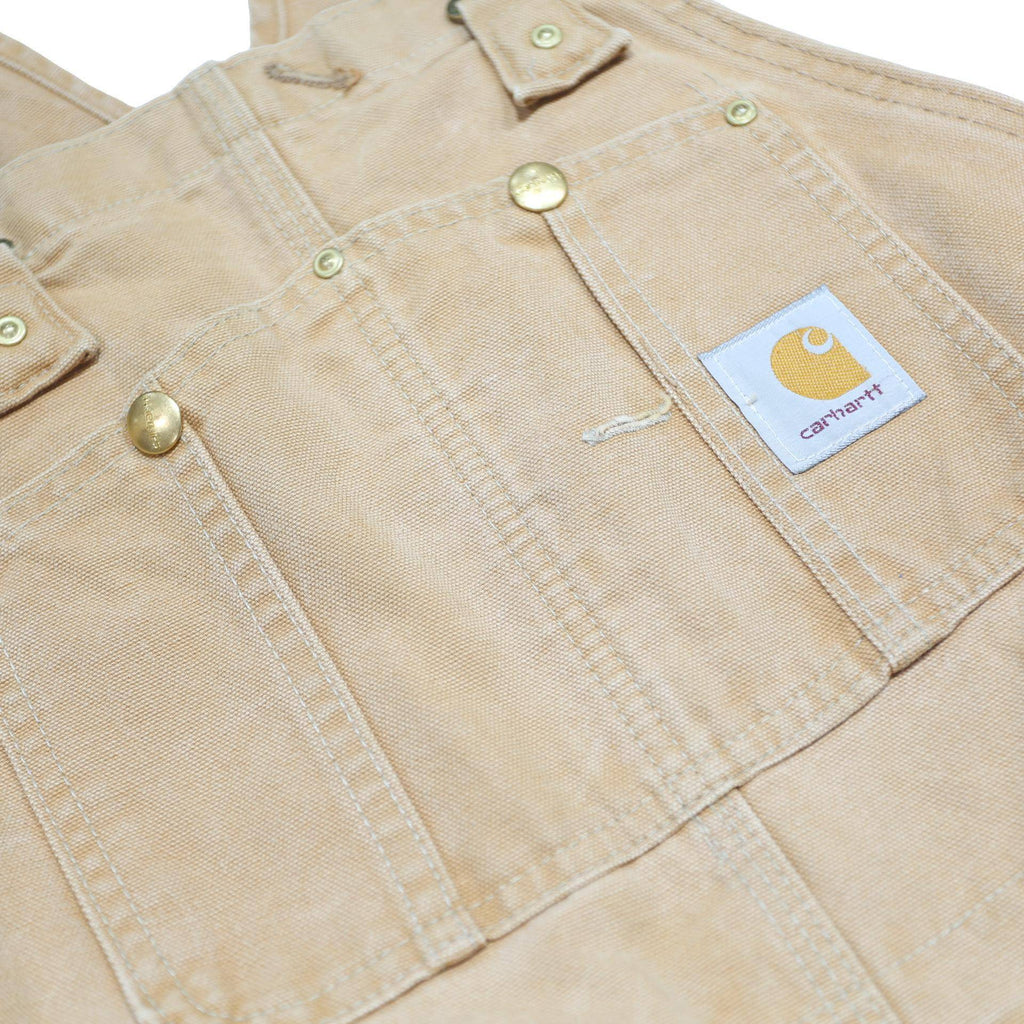 CARHARTT Mens Beige Cotton Relaxed Dungarees XL W38 L32 Workwear Utility