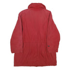 LEONARDO Womens Red Jacket UK 10 Polyester Button Casual Lightweight