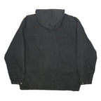 FJALLRAVEN Mens Black Hooded Cotton Blend Jacket 2XL Zip Outdoor Casual Weather