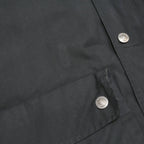 FJALLRAVEN Mens Black Hooded Cotton Blend Jacket 2XL Zip Outdoor Casual Weather