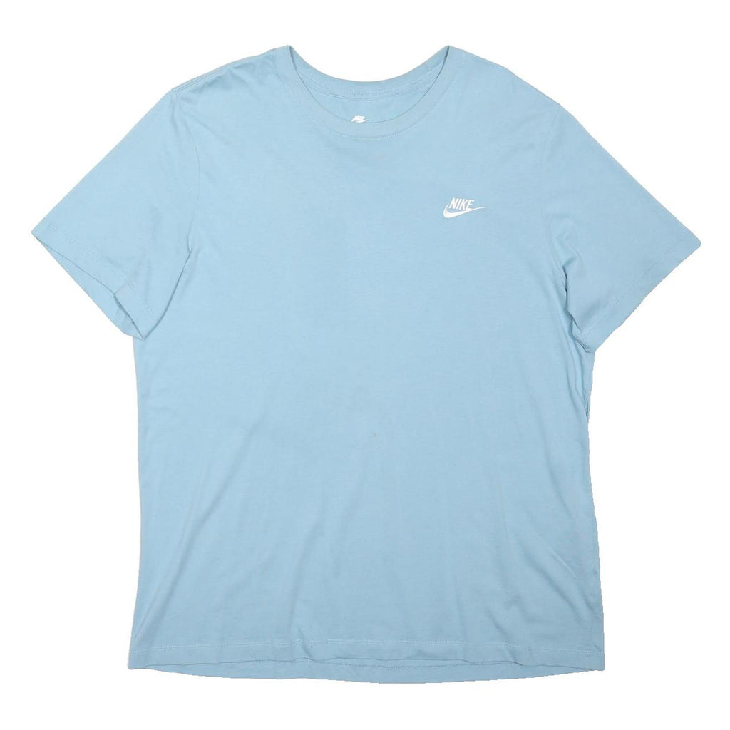 NIKE Mens Blue & White Graphic T-Shirt XL Short Sleeve Crew Neck Lightweight