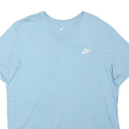 NIKE Mens Blue & White Graphic T-Shirt XL Short Sleeve Crew Neck Lightweight