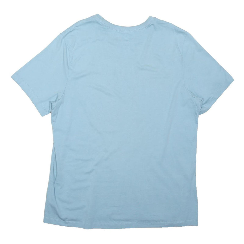 NIKE Mens Blue & White Graphic T-Shirt XL Short Sleeve Crew Neck Lightweight