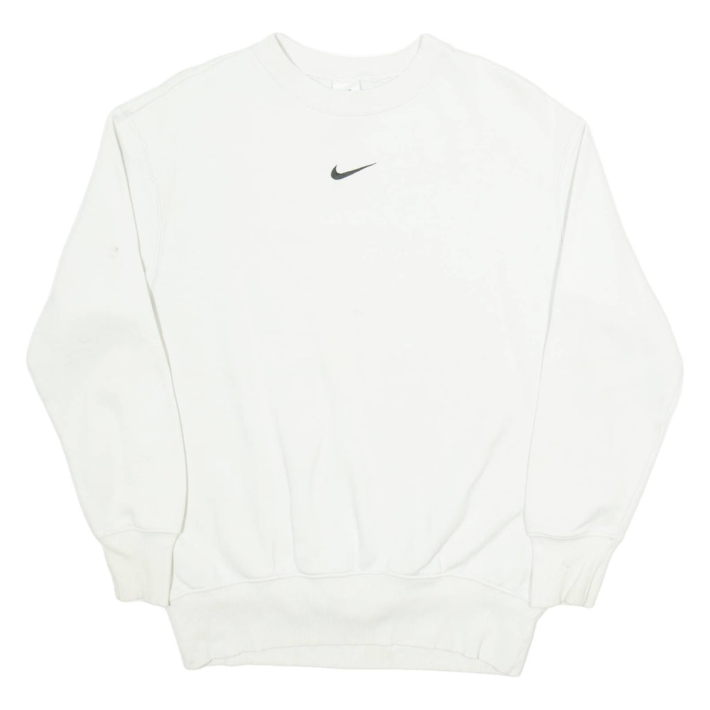 NIKE Mens Sweatshirt White XXS
