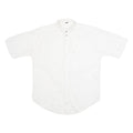 PICADOR Mens Plain Shirt White 90s S