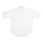 PICADOR Mens Plain Shirt White 90s S