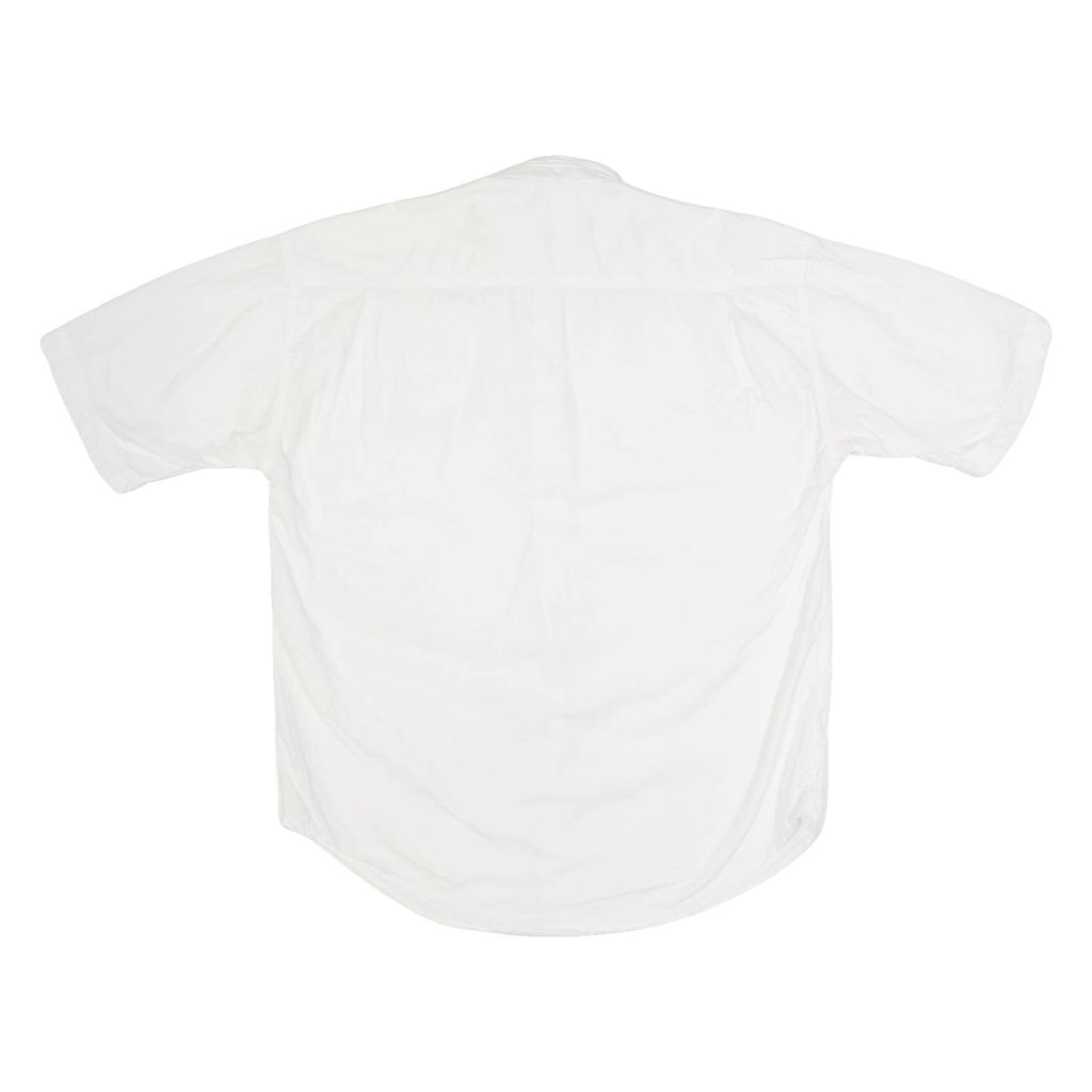 PICADOR Mens Plain Shirt White 90s S