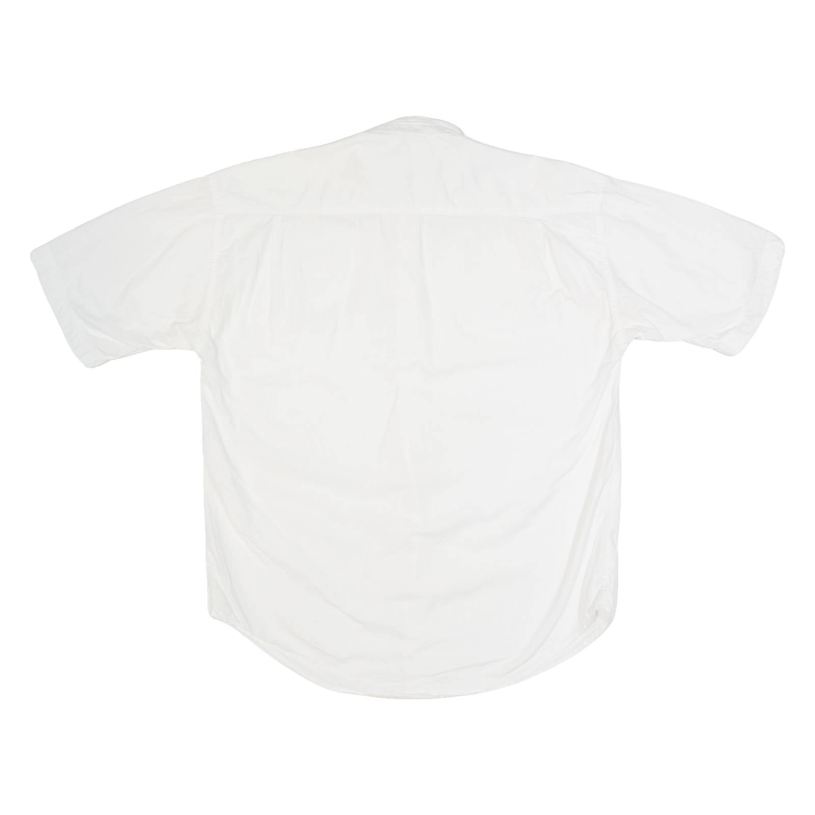 PICADOR Mens Plain Shirt White 90s S