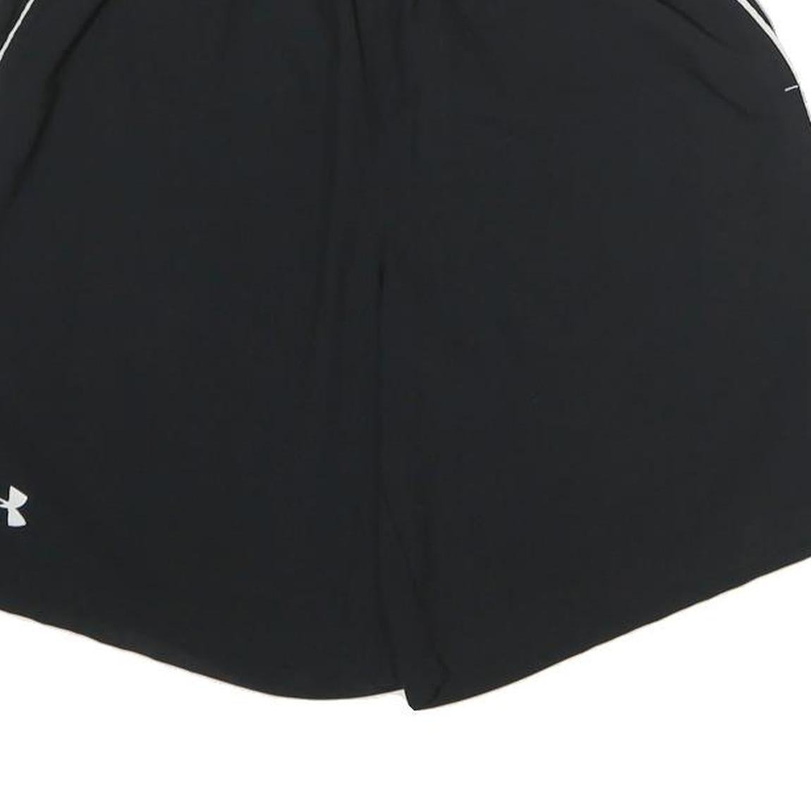 UNDER ARMOUR Mens Black Casual Shorts S W25 Sports Logo Elastic Waist