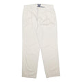 NAUTICA Mens Relaxed Cotton Blend White Trousers W33 L30 Casual Zip Closure