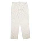 NAUTICA Mens Relaxed Cotton Blend White Trousers W33 L30 Casual Zip Closure