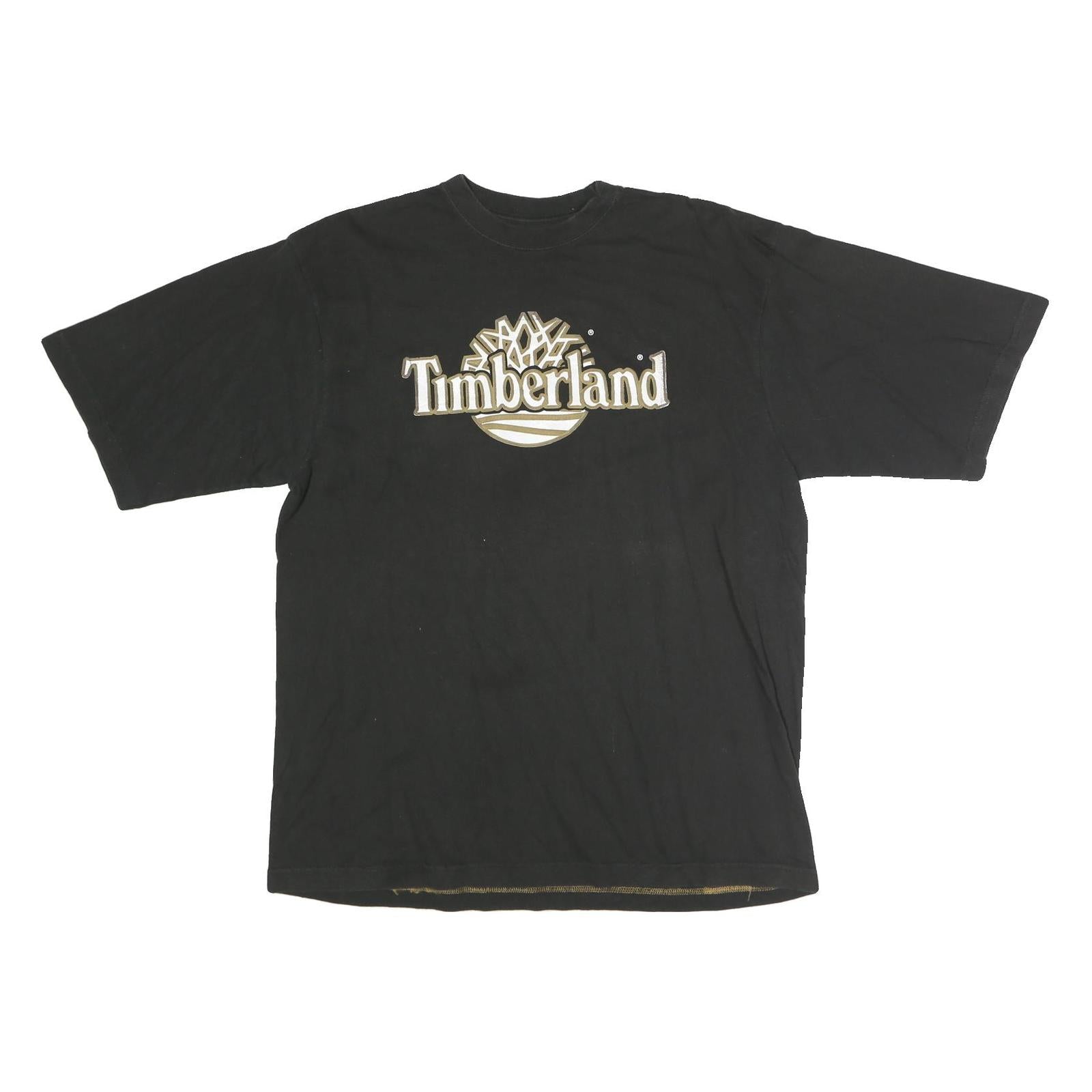 TIMBERLAND Mens Black Graphic T-Shirt M Short Sleeve Crew Neck Cotton