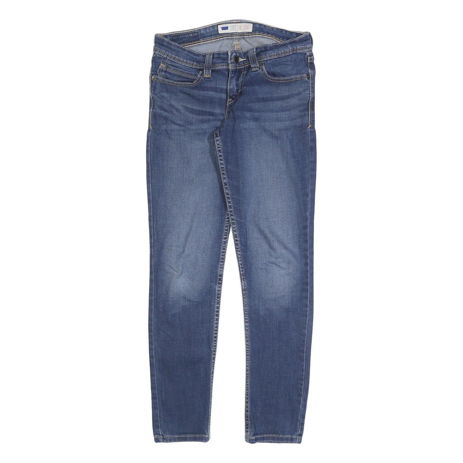 LEVI'S Womens Jeans Blue Slim Skinny Denim Light W28 L28 Zip Cotton Blend