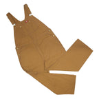 DICKIES Mens Brown Wide-Leg Loose Fit Cotton Twill Dungarees 2XL W44 L30