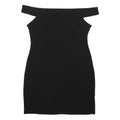 Womens Black Plain Woven Mini Off The Shoulder Dress Size M Elegant Night Out
