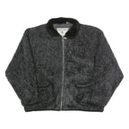 POINT ZERO Womens Black Acrylic Zip Jacket L Fleece Cozy Warm Casual Outerwear