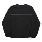 STARTER Mens Black Polyester V Neck Track Jacket S Plain Stylish Lightweight