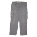 CARHARTT Mens Regular Grey Cotton Blend Cargo Trousers W38 L29 Workwear Relaxed