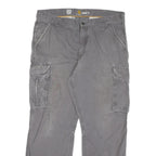 CARHARTT Mens Regular Grey Cotton Blend Cargo Trousers W38 L29 Workwear Relaxed