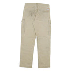 CARHARTT Mens Relaxed Fit Beige Cotton Blend Cargo Trousers W31 L32 Workwear