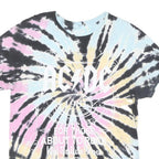 AC DC Mens Black & Multi Tie Dye Graphic T-Shirt M Short Sleeve Crew Neck