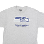 NFL Mens Grey Seattle Seahawks Graphic T-Shirt L Short Sleeve Crew Neck