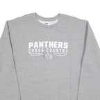 RUSSELL ATHLETIC Mens Grey Panthers Cross Country Crew Neck L Cotton Blend