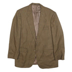 YVES SAINT LAURENT Mens Brown Wool Houndstooth Jacket M Woven Classic Tailored