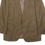 YVES SAINT LAURENT Mens Brown Wool Houndstooth Jacket M Woven Classic Tailored