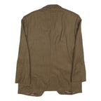 YVES SAINT LAURENT Mens Brown Wool Houndstooth Jacket M Woven Classic Tailored