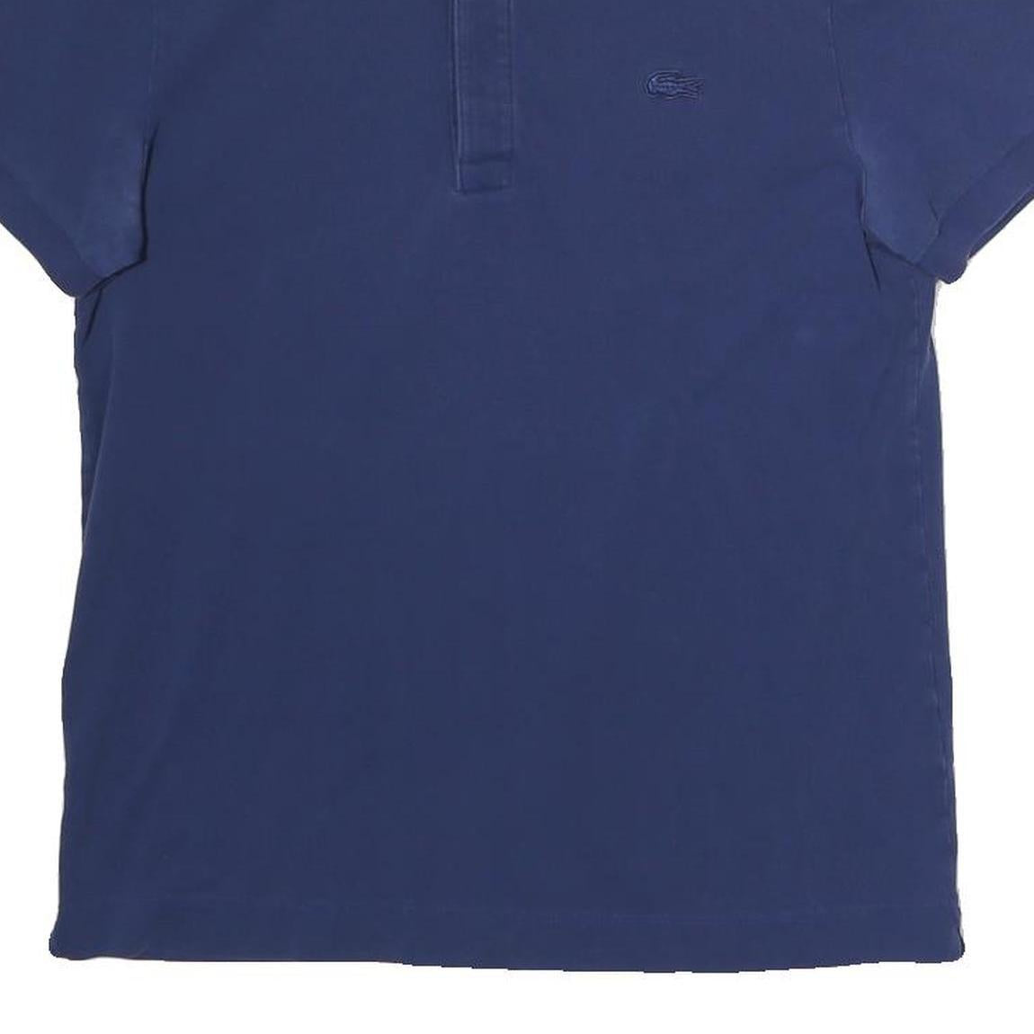 LACOSTE Mens Blue Short Sleeve Polo Shirt S Cotton Classic Fit Lightweight