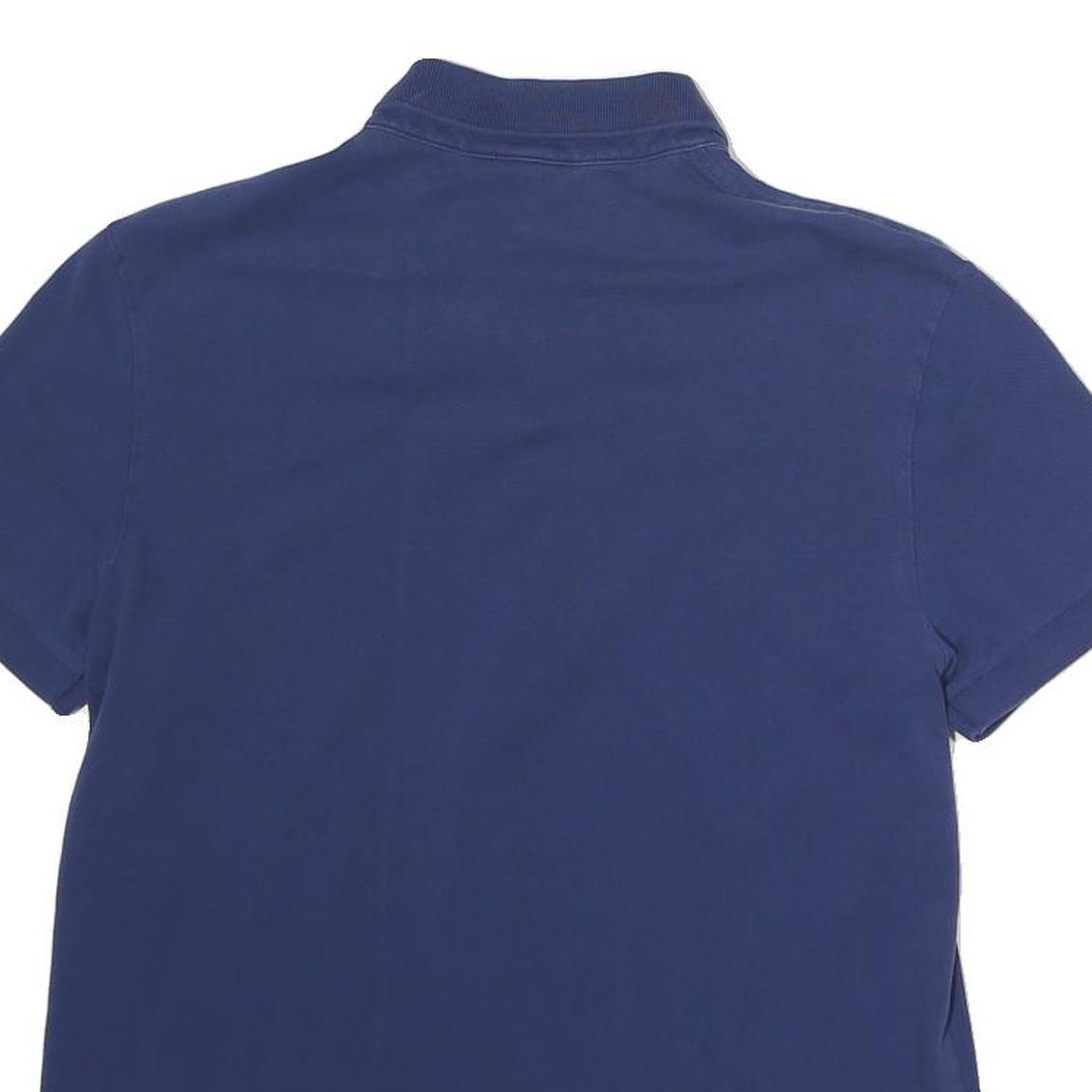 LACOSTE Mens Blue Short Sleeve Polo Shirt S Cotton Classic Fit Lightweight