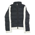 TOMMY JEANS Mens Black & White Slim Jacket S Polyester Puffer Zip Casual Warm