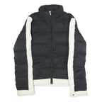 TOMMY JEANS Mens Black & White Slim Jacket S Polyester Puffer Zip Casual Warm