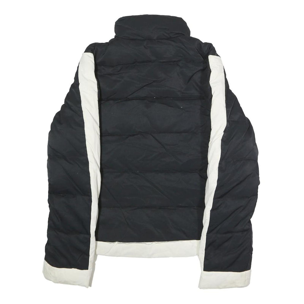 TOMMY JEANS Mens Black & White Slim Jacket S Polyester Puffer Zip Casual Warm