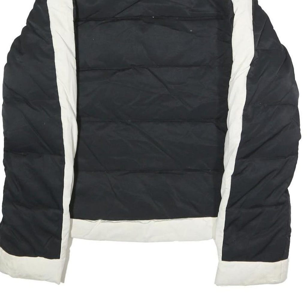 TOMMY JEANS Mens Black & White Slim Jacket S Polyester Puffer Zip Casual Warm