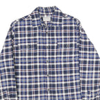 JACHS Mens Blue White Red Check Shirt Cotton M Casual Classic Button Down