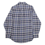 JACHS Mens Blue White Red Check Shirt Cotton M Casual Classic Button Down