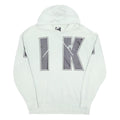 NIKE Womens White & Grey Hoodie M Cotton Blend Casual Oversized Sweatshirt