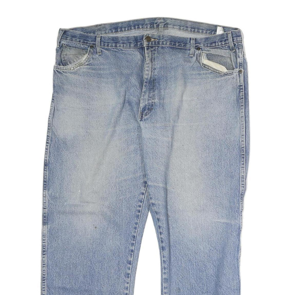 DICKIES Mens Jeans Blue Regular Straight Denim Light W42 L32 Casual Workwear