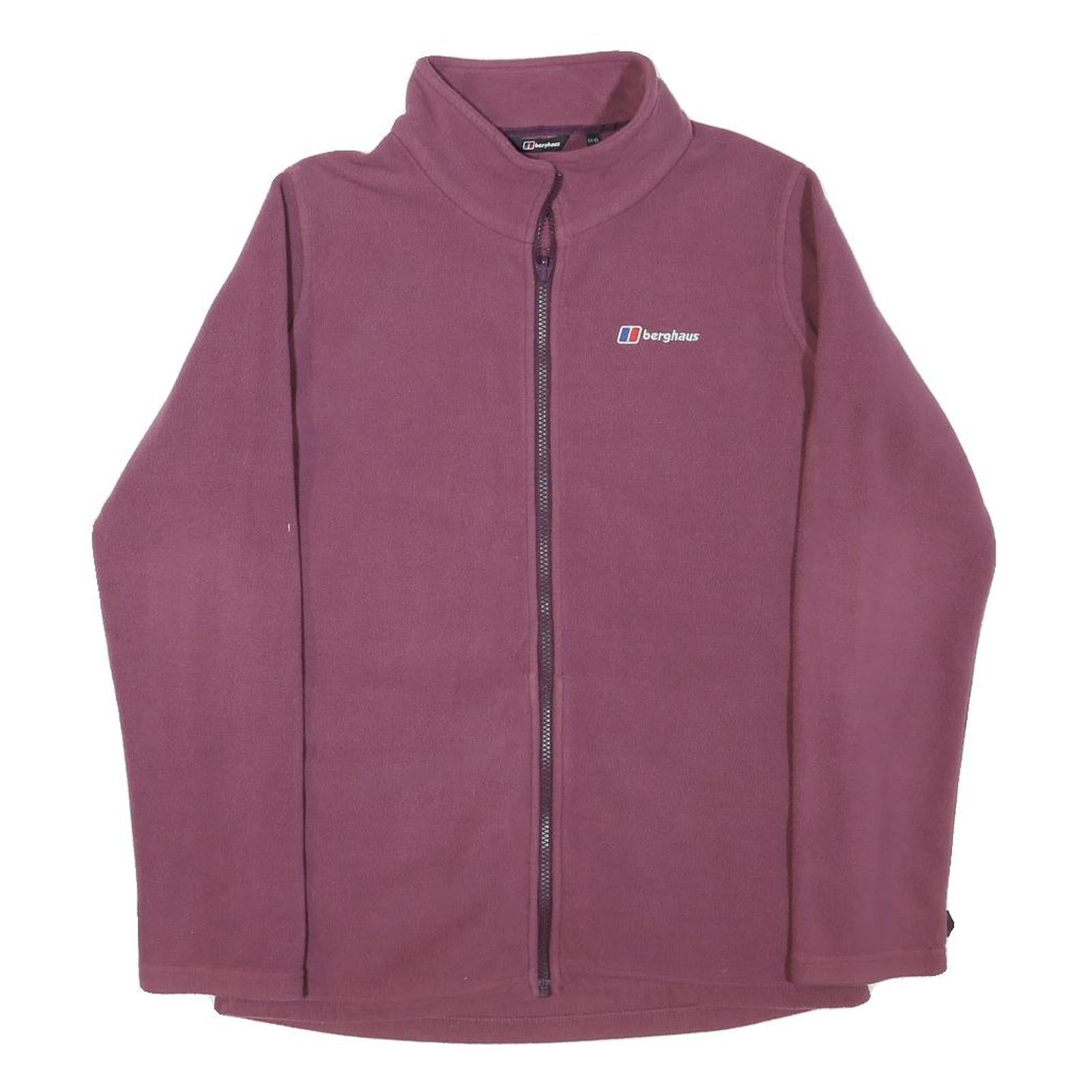 BERGHAUS Womens Purple Jacket M Polyester Blend Plain Zip Outdoor Casual