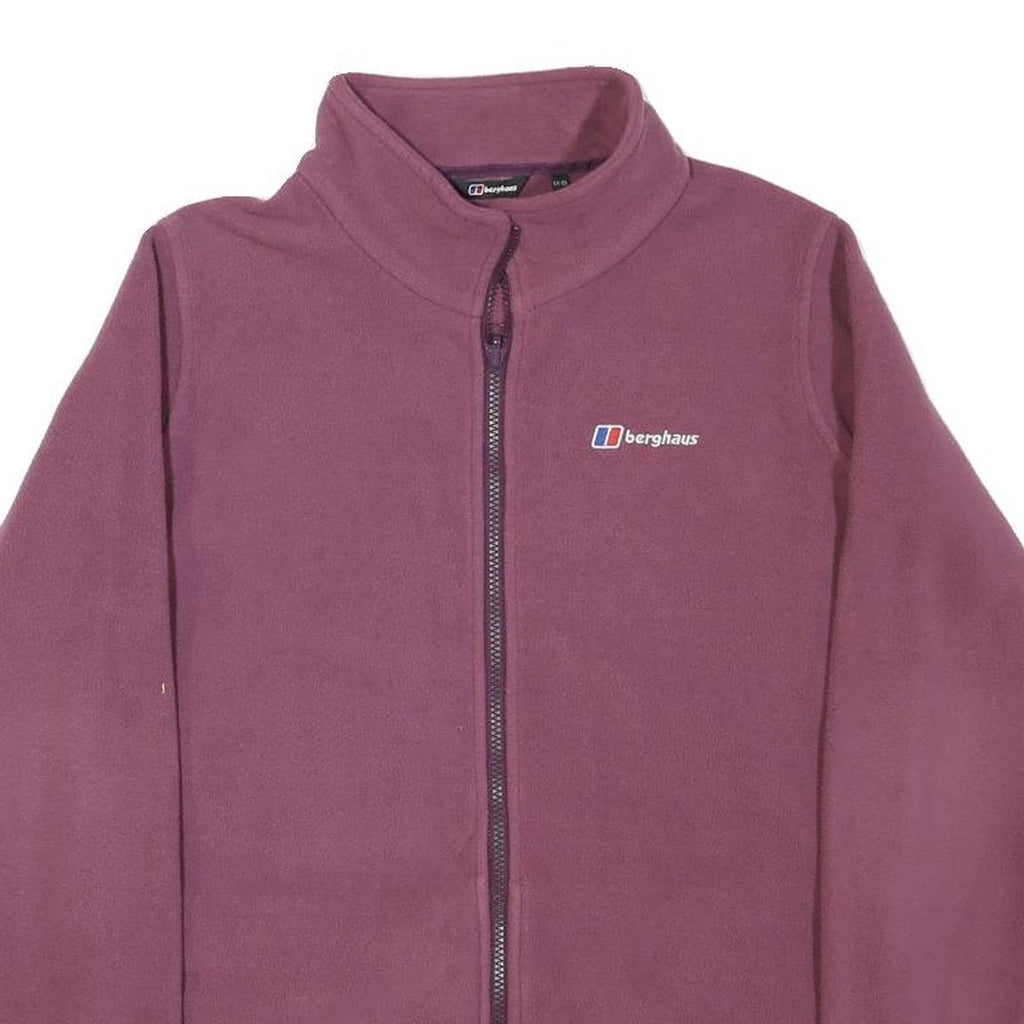 BERGHAUS Womens Purple Jacket M Polyester Blend Plain Zip Outdoor Casual