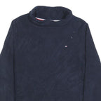 TOMMY HILFIGER Womens Navy Plain Roll Neck Basic Knit Jumper S Casual Warm