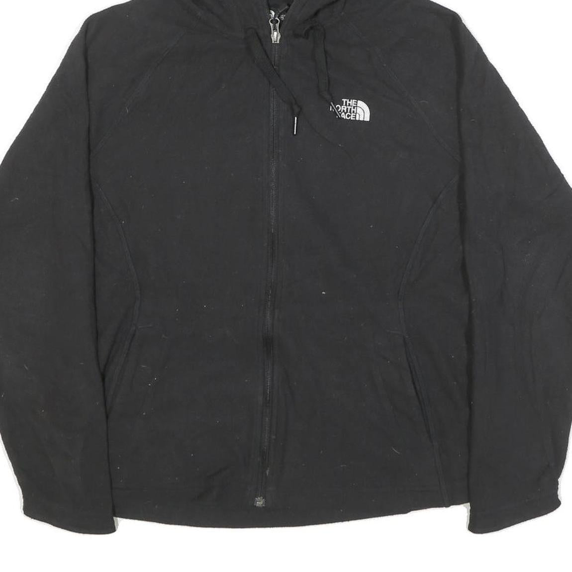 THE NORTH FACE Womens Black Hoodie Jacket XL Polyester Blend Zip Outdoor Casual