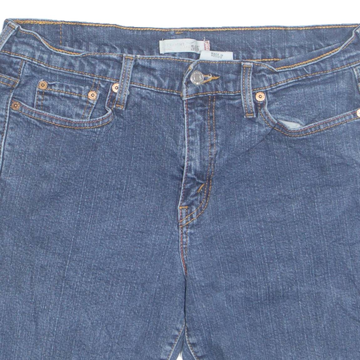 LEVI'S Cut Off 505 Womens Denim Shorts Blue Relaxed UK 10 W31
