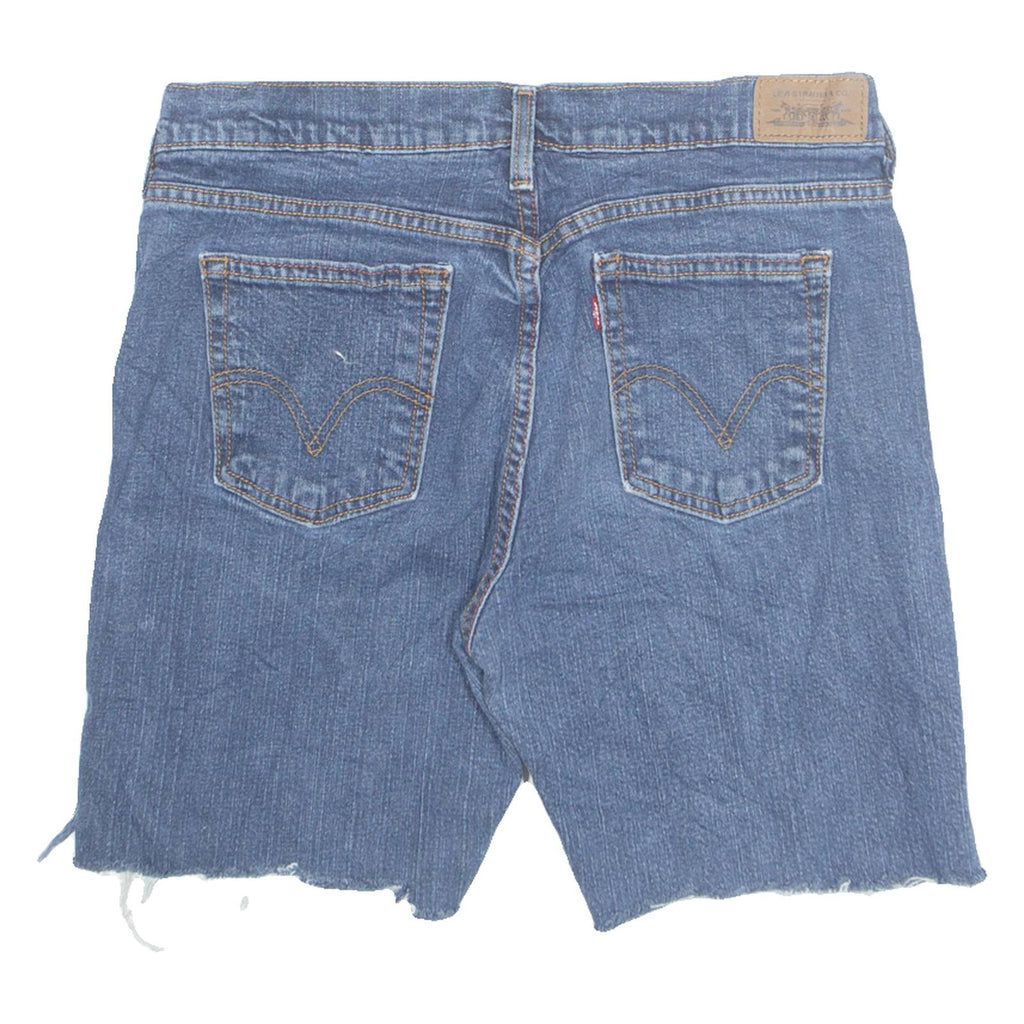 LEVI'S Cut Off 505 Womens Denim Shorts Blue Relaxed UK 10 W31