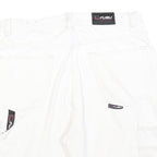 FUBU Mens White Cargo Shorts L W36 Cotton Blend Casual
